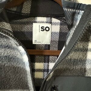 SO Sherpa Vest Women's xs Cream Zipper Pocket